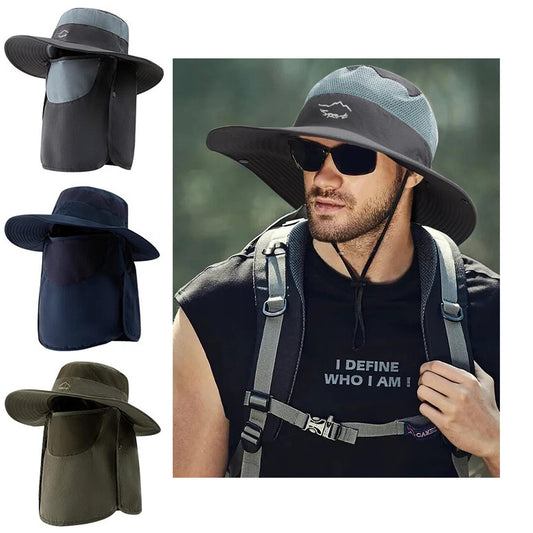 Sun Protection Hat with Neck Flap for Men and Women Hiking or Fishing