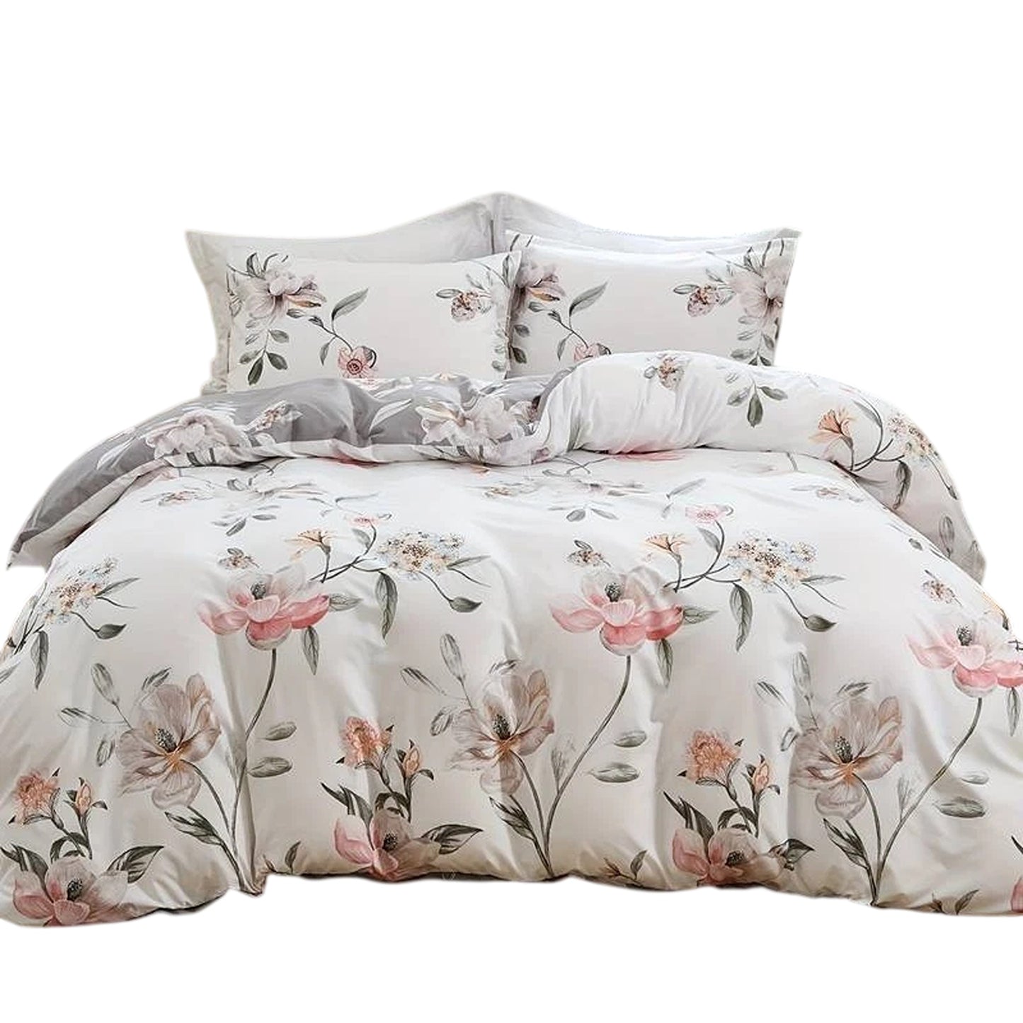 Floral Pattern Ultra Soft Bedding Set Duvet Doona Cover with Pillowcases