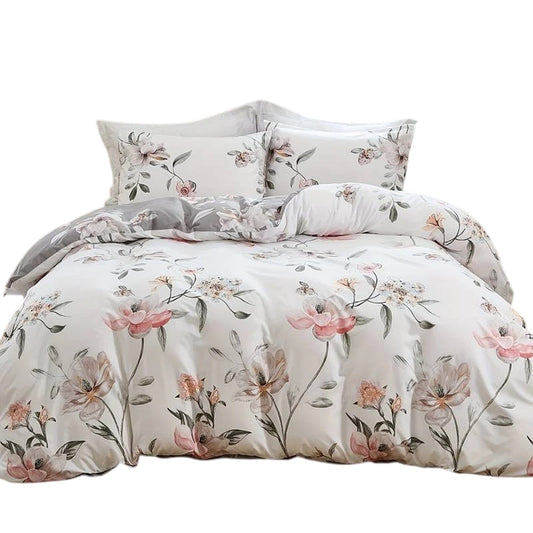 Floral Pattern Ultra Soft Bedding Set Duvet Doona Cover with Pillowcases