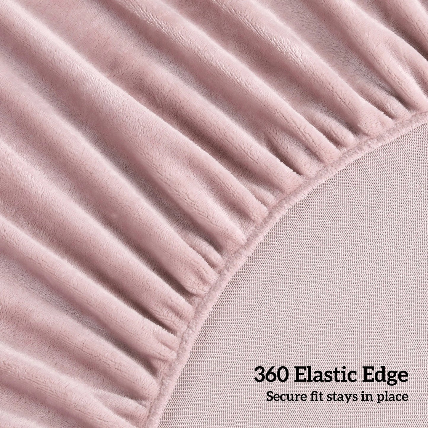 Dusty Pink Warm Flannelette Fitted Sheet and Pillowcase Set No Flat Sheet