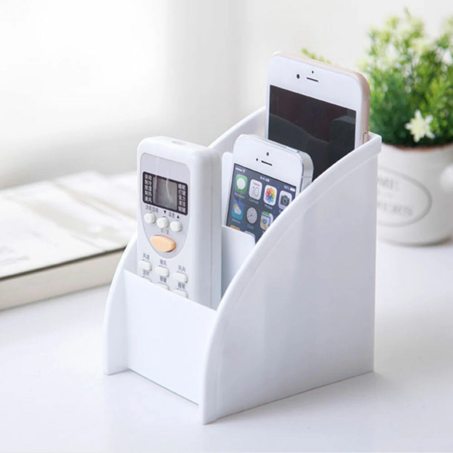 Desktop Storage Organizer for Office Supplies and Remote Controls