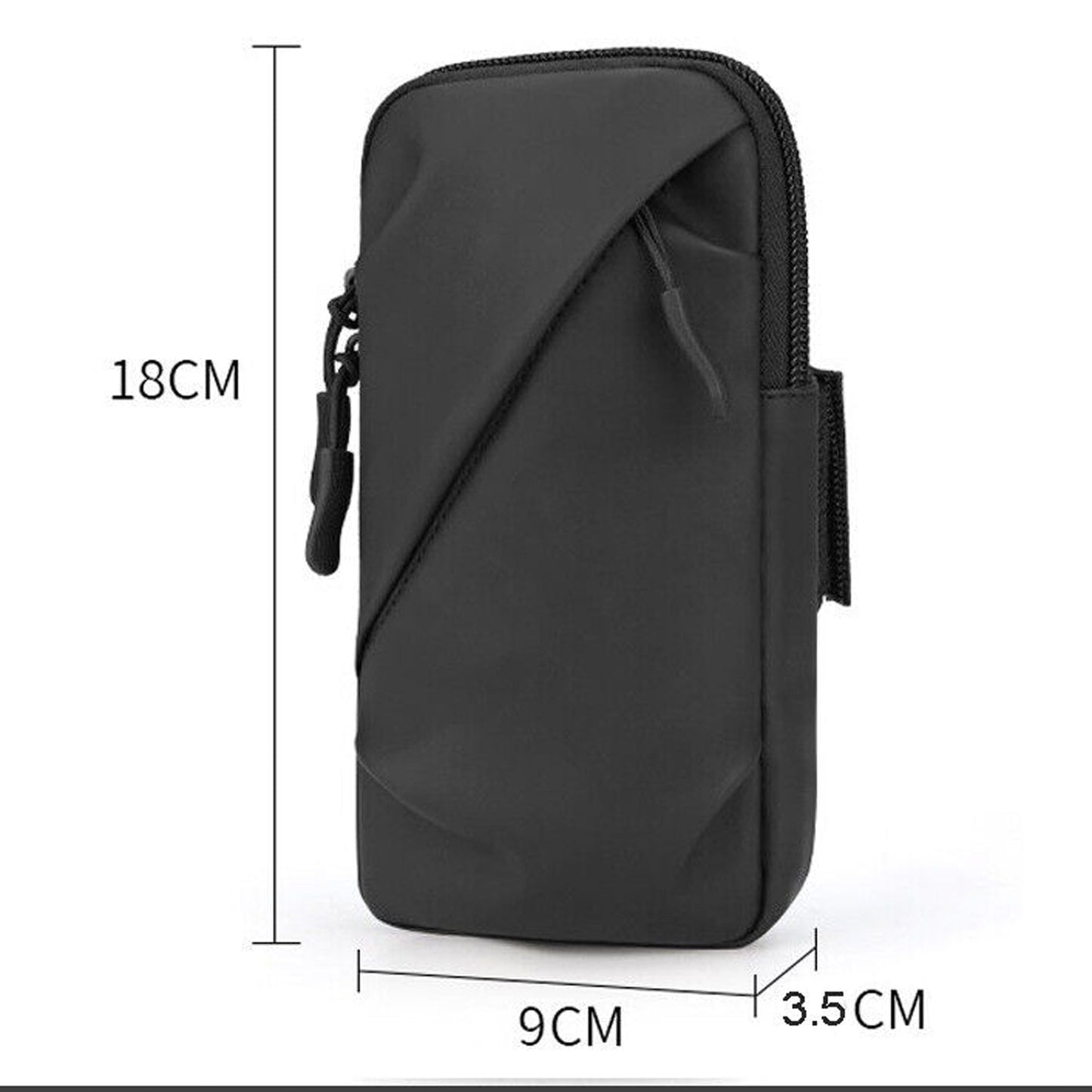 Running Exercise Phone Arm Band Pouch Case - Black
