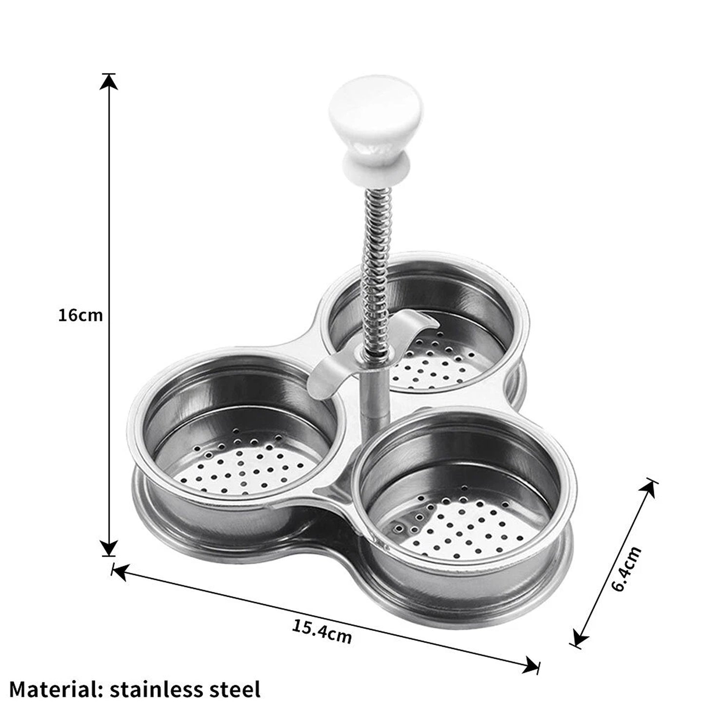 Stainless Steel Egg Poacher Pan Poached Egg Maker