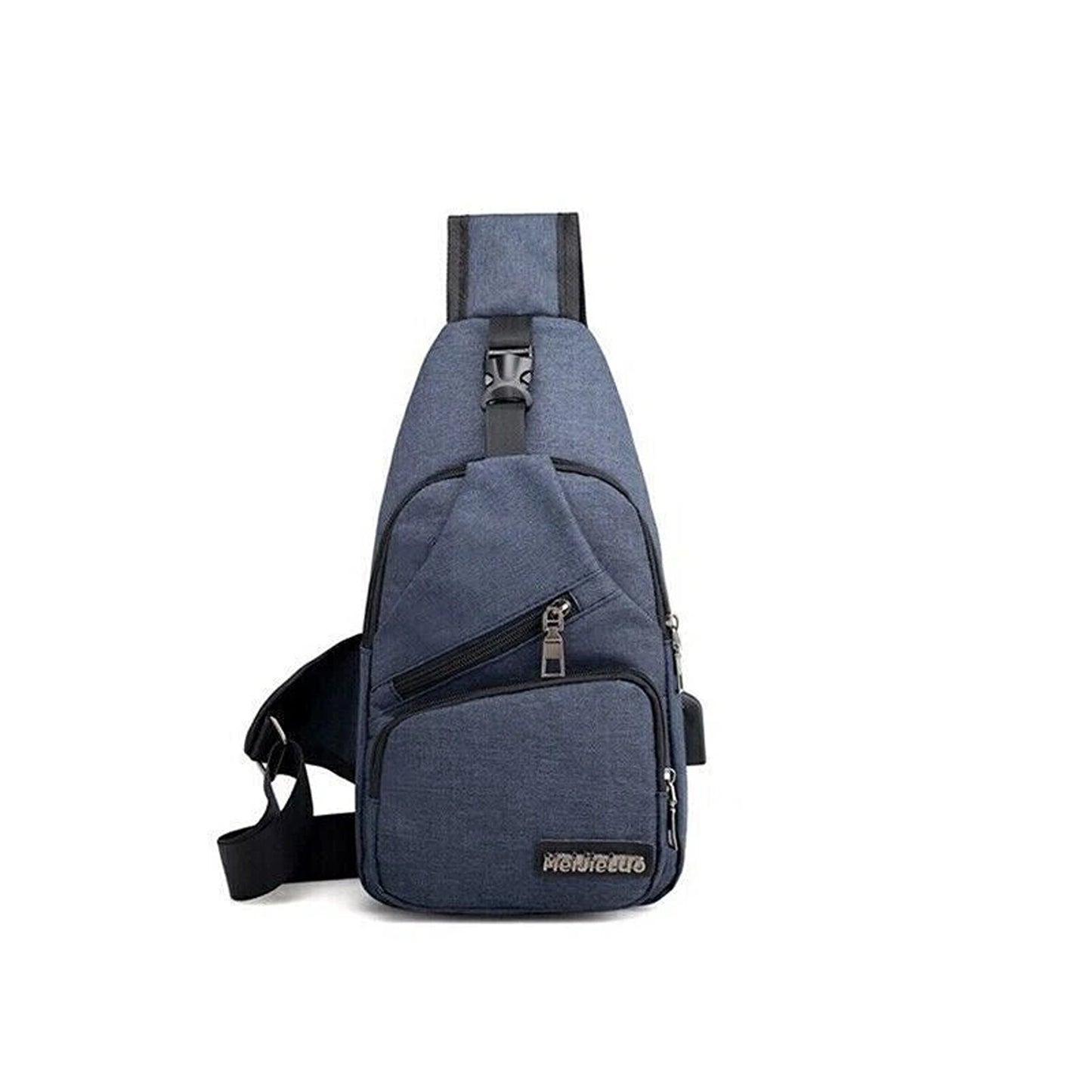Blue Mens Crossbody Satchel Bag Lightweight Travel Chest Pack