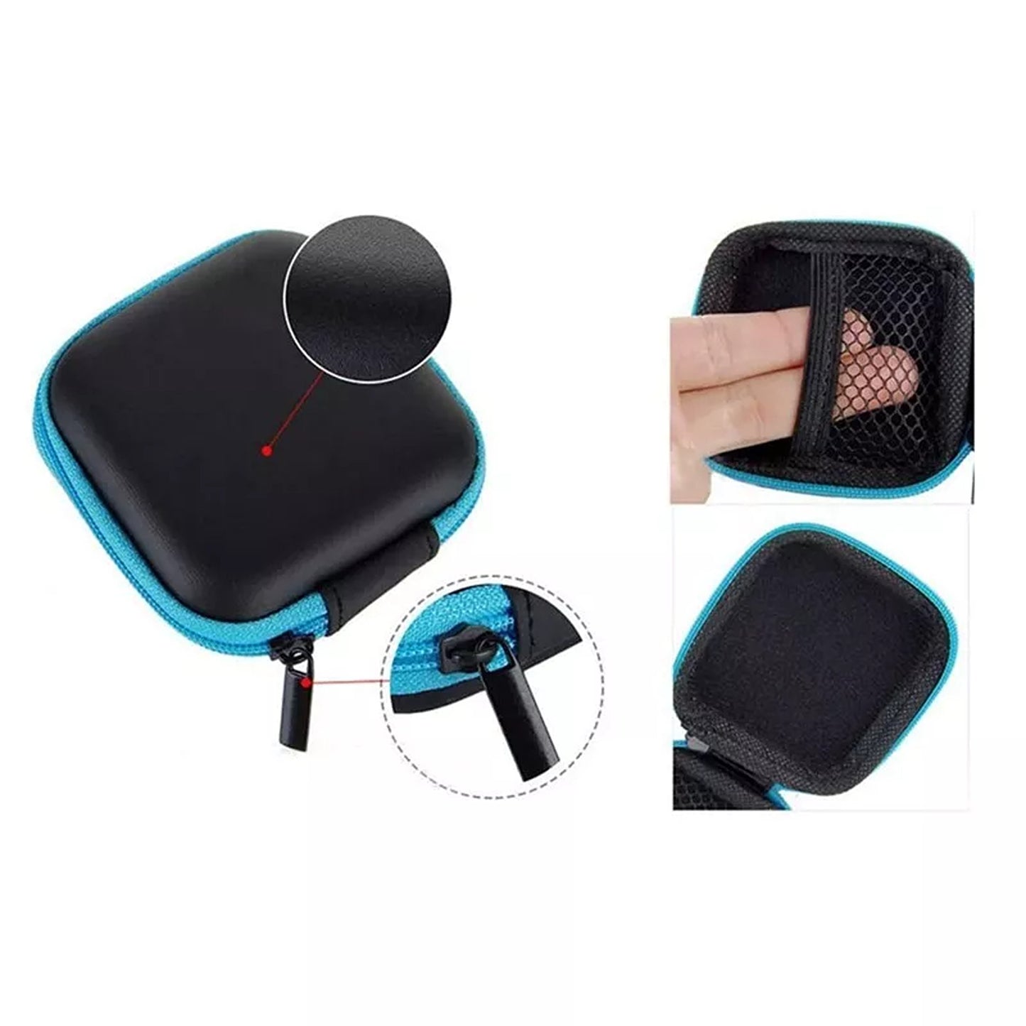 Portable Hard Case Pouch Storage Bag for Earphones Headphones Earbuds Cable