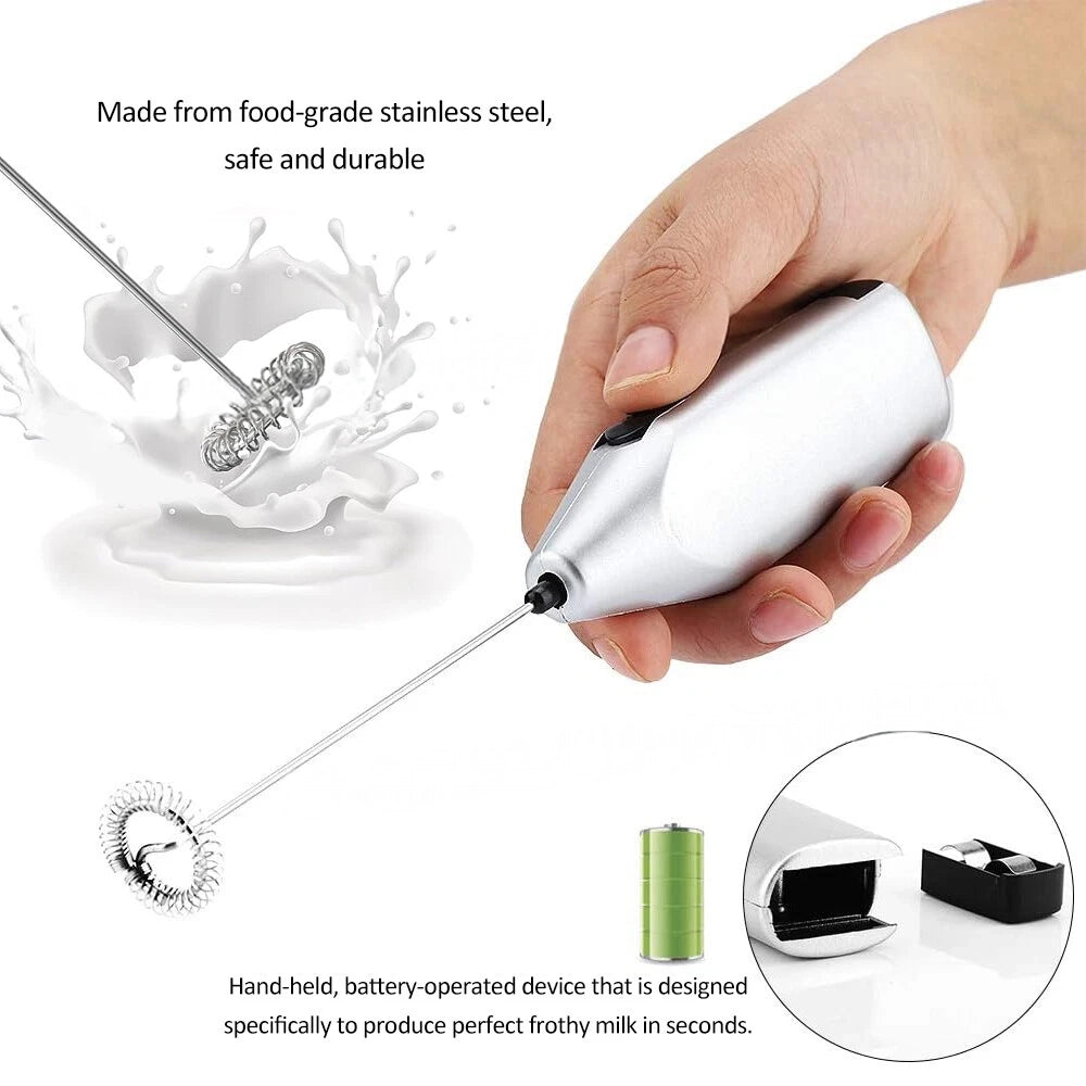 Mini Foamer Kitchen Tool Milk Frother Egg Beater Stirrer Whisk Mixer Electric