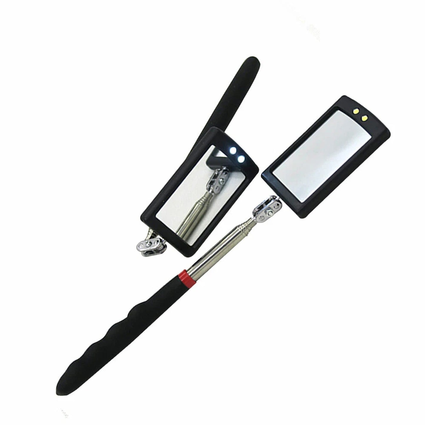 LED Inspection Mirror Extendable Telescopic Swivel Lighted Tool