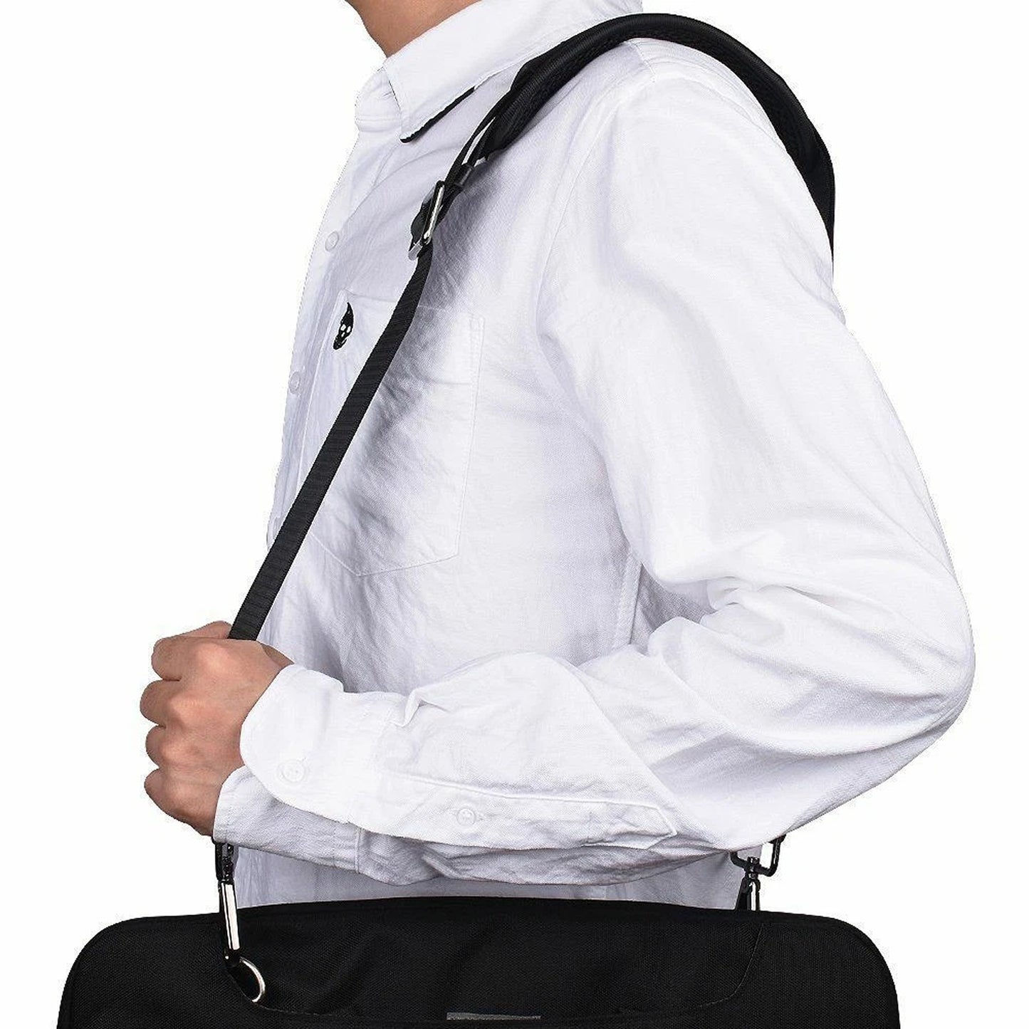 Padded Adjustable Shoulder Strap For Laptop Gym Sports Bag Black