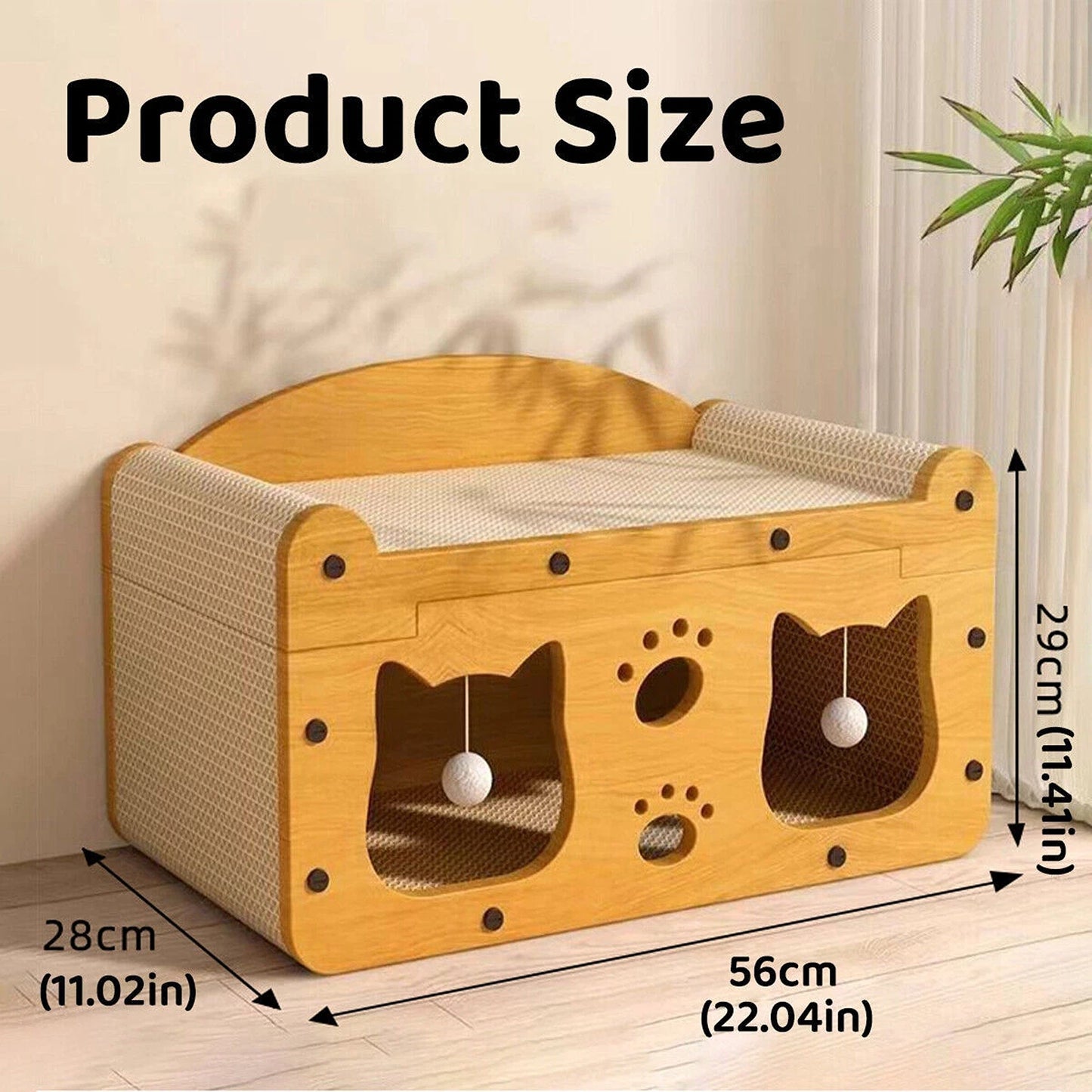 Cat Scratching Board and House All in One Wear Resistant Toy