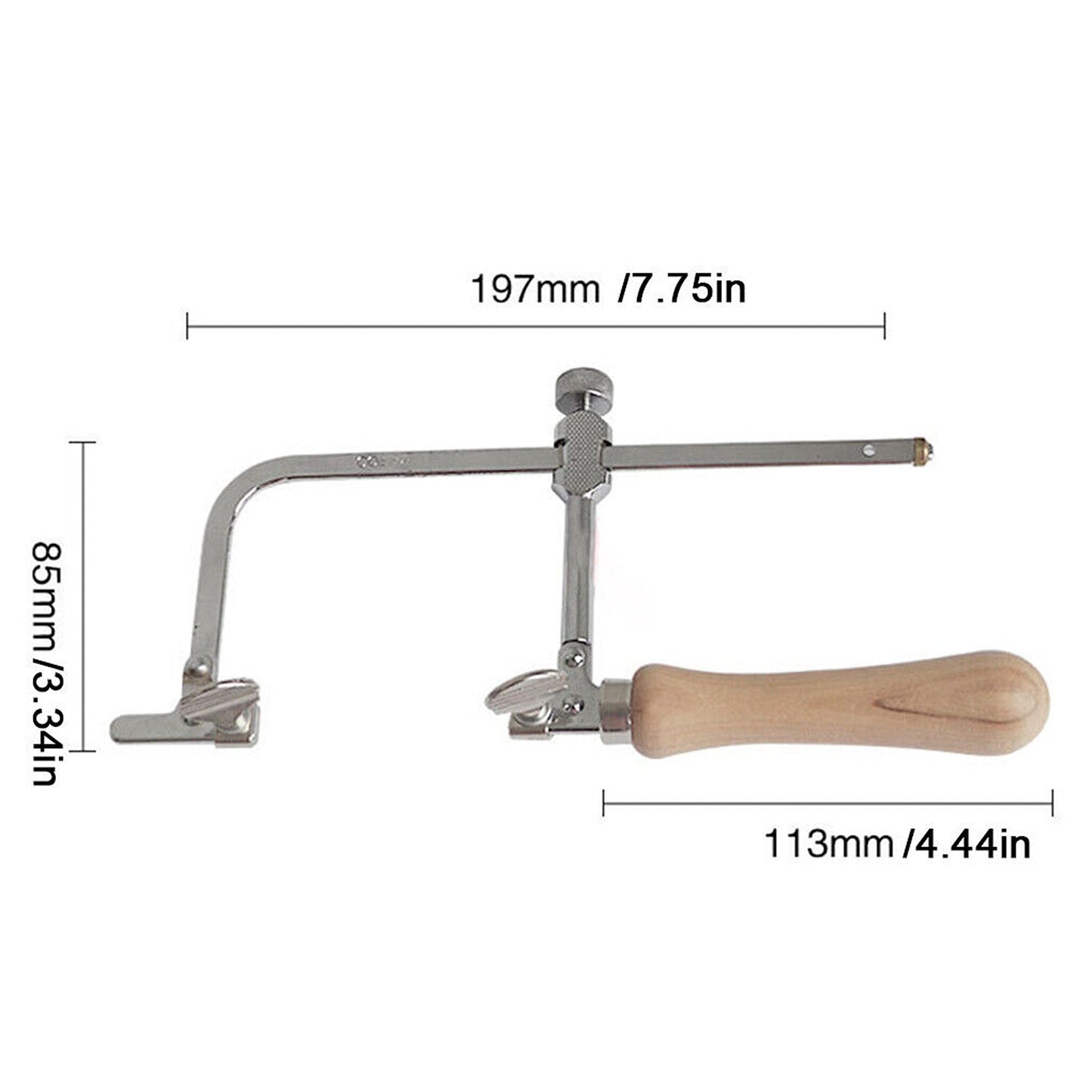 U Shaped Jewelers Saw Frame Mini DIY Jewelry Tool with 12 Blades