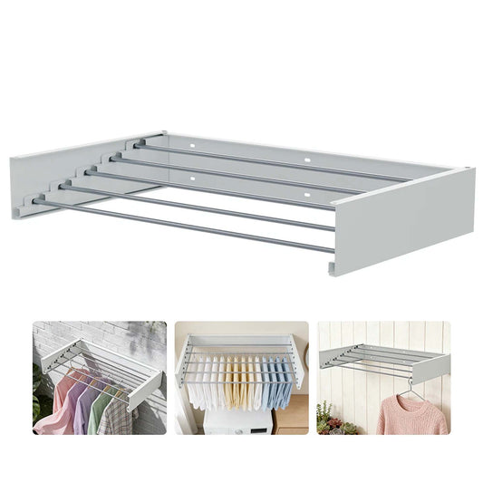 Wall Mounted Collapsible Laundry Drying Rack Clothes Airer