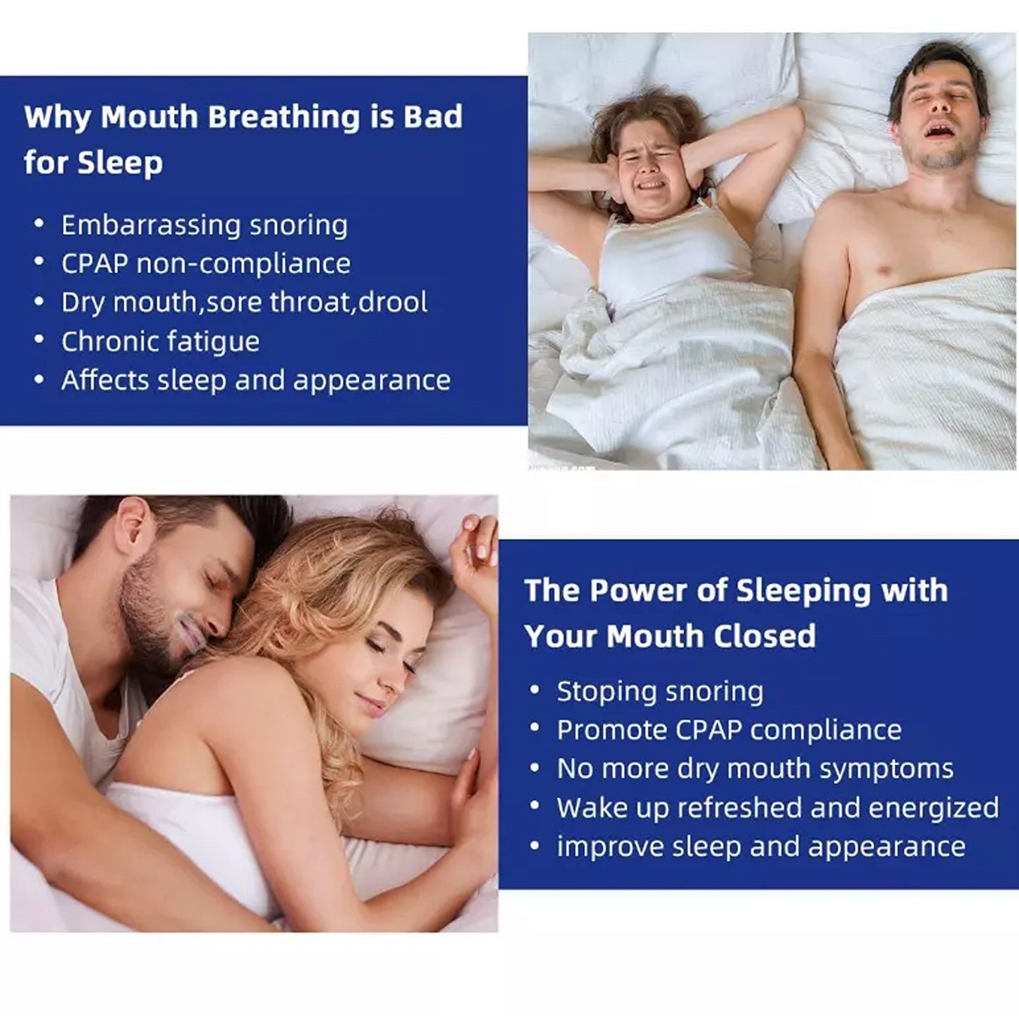 Mouth Tape Strips for Snoring Relief and Nose Breathing 90pcs
