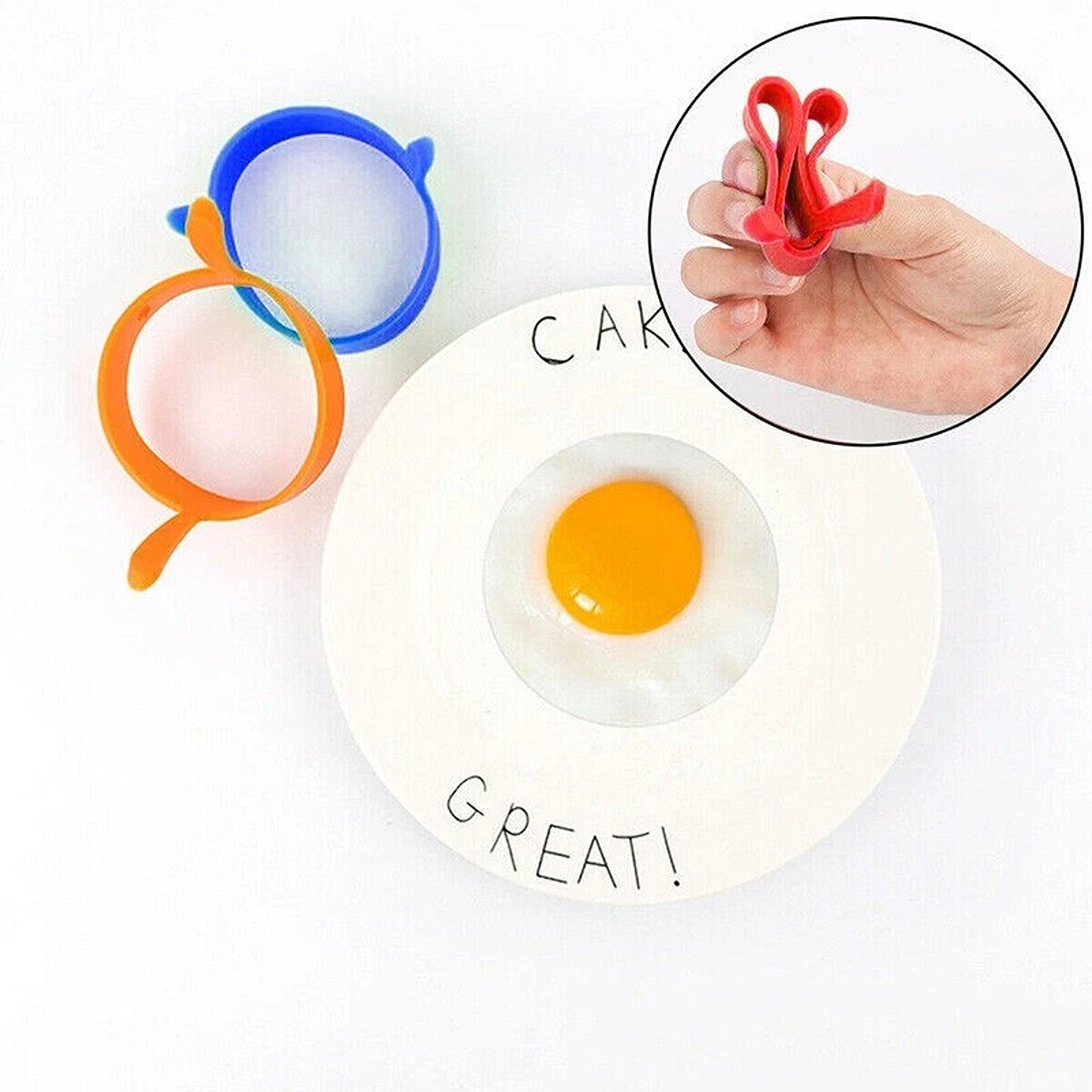 6pcs Silicone Egg Rings Non Stick Cooking and Baking Tools
