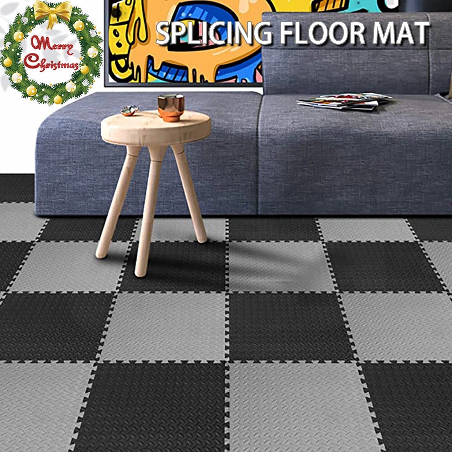EVA Foam Interlocking Gym Floor Mats 60x60cm Heavy Duty 12pcs