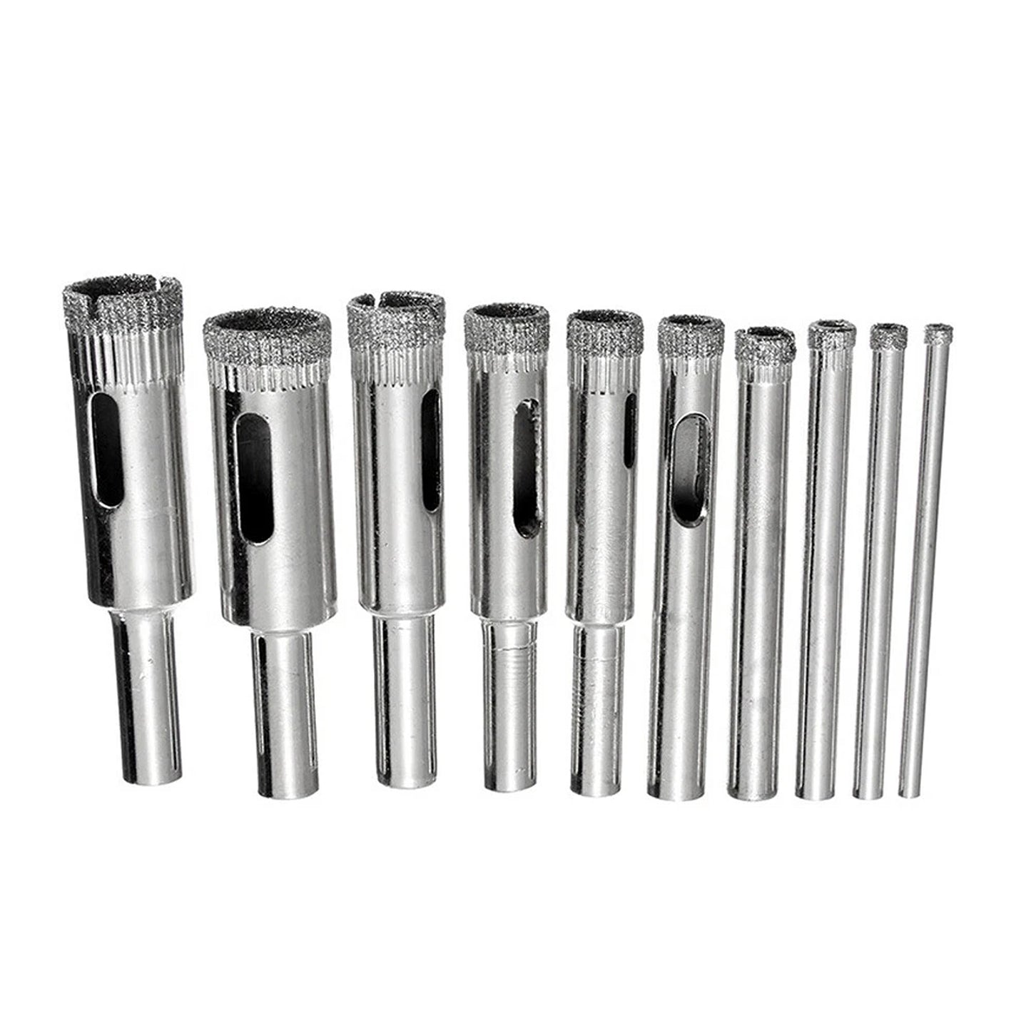 Diamond Hole Saw Drill Bit Set 3mm to 13mm 10 Pieces