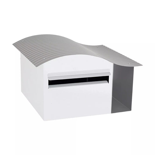 Lockable Letterbox with Newspaper Holder Suits A4 Wall Mounted
