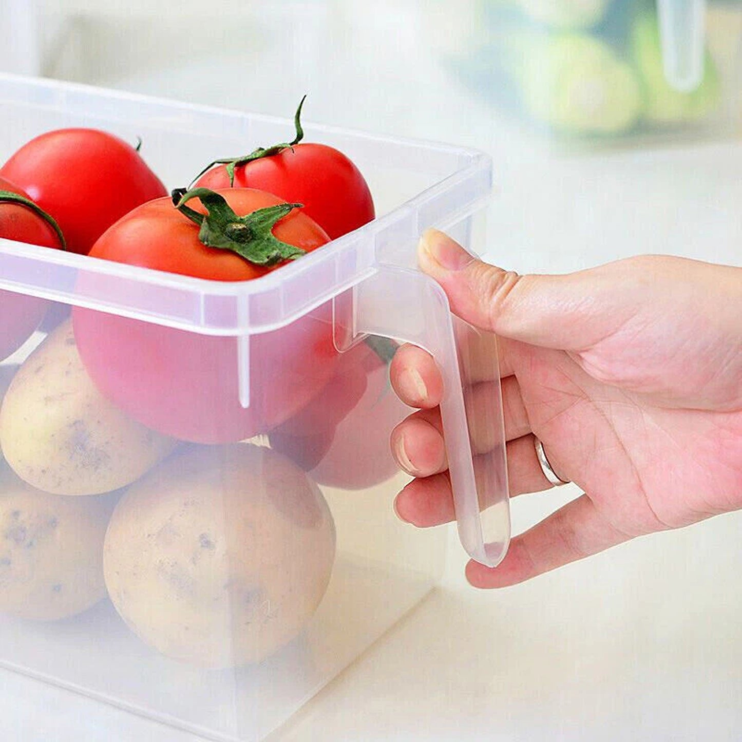 Refrigerator Storage Box Food Container Kitchen Fridge 4x