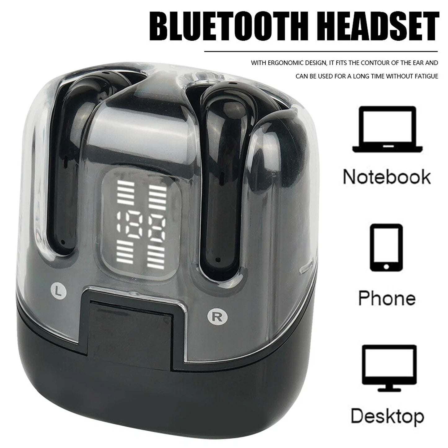 TWS Wireless Bluetooth Earbuds for iPhone Samsung and Android