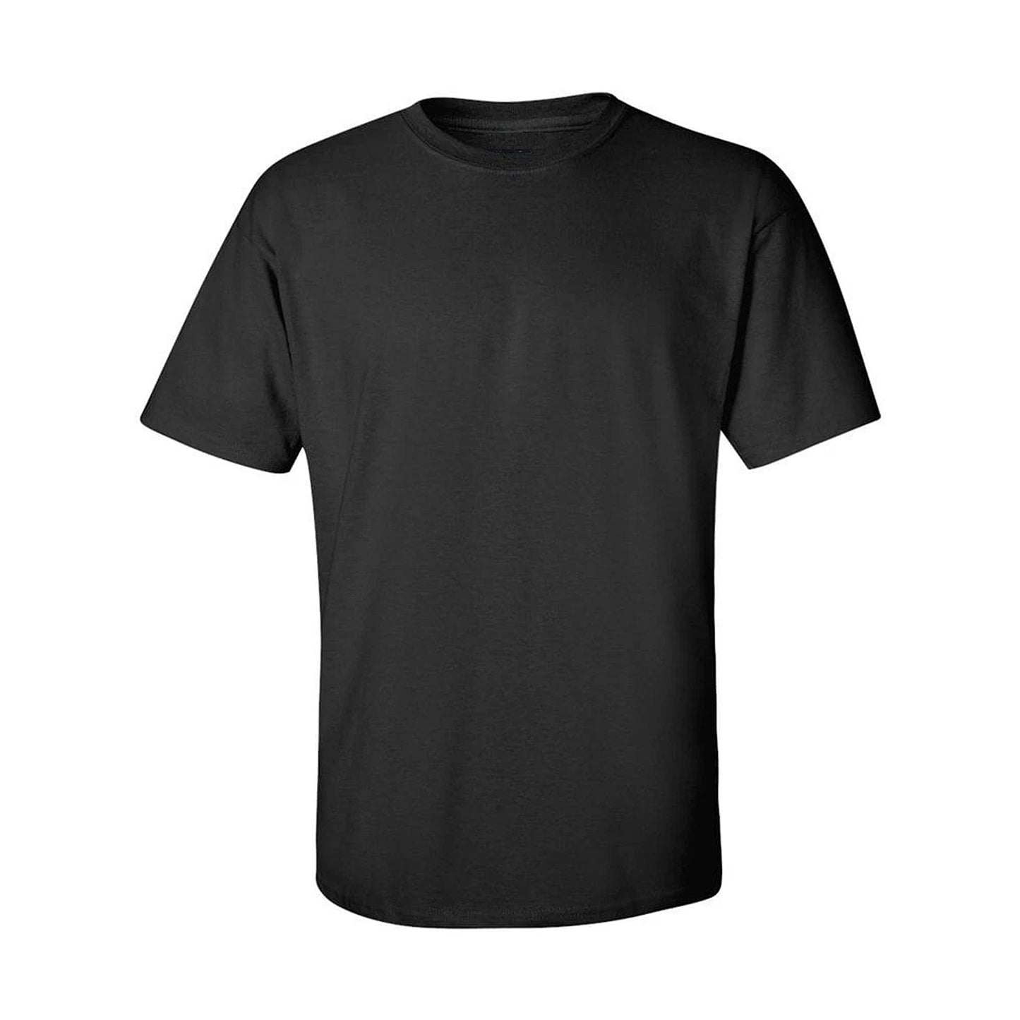 Black Mens Heavy Cotton Plain Blank T Shirt Basic Tee