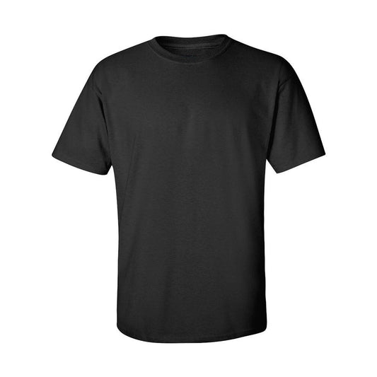 Black Mens Heavy Cotton Plain Blank T Shirt Basic Tee