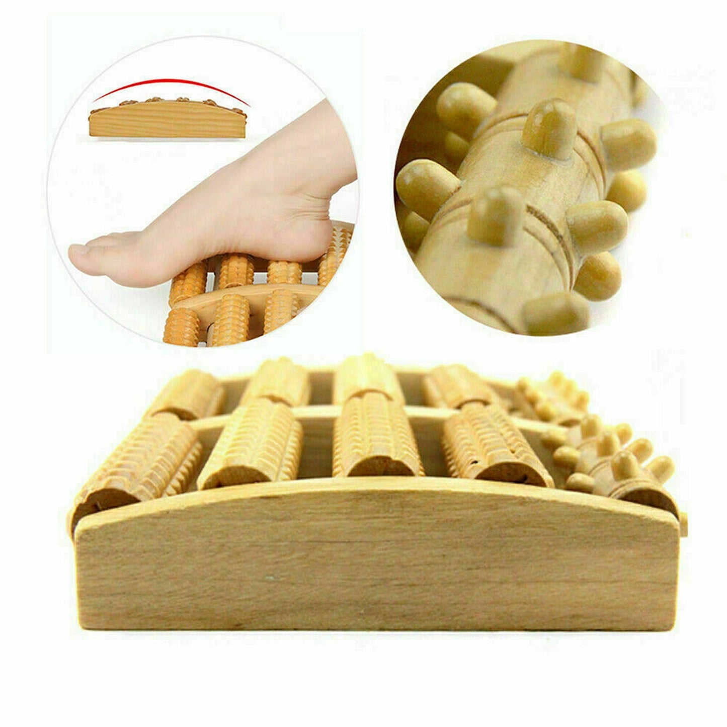 Acupressure Tool Wooden Foot Massage Roller
