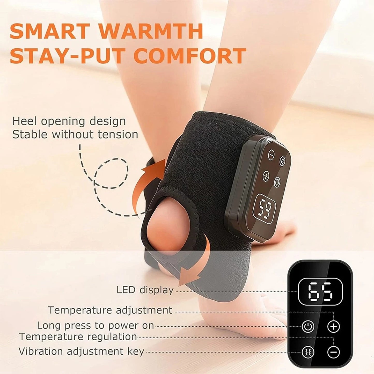 2 Piece Electric Foot Massager with Heat and Three Massage Modes