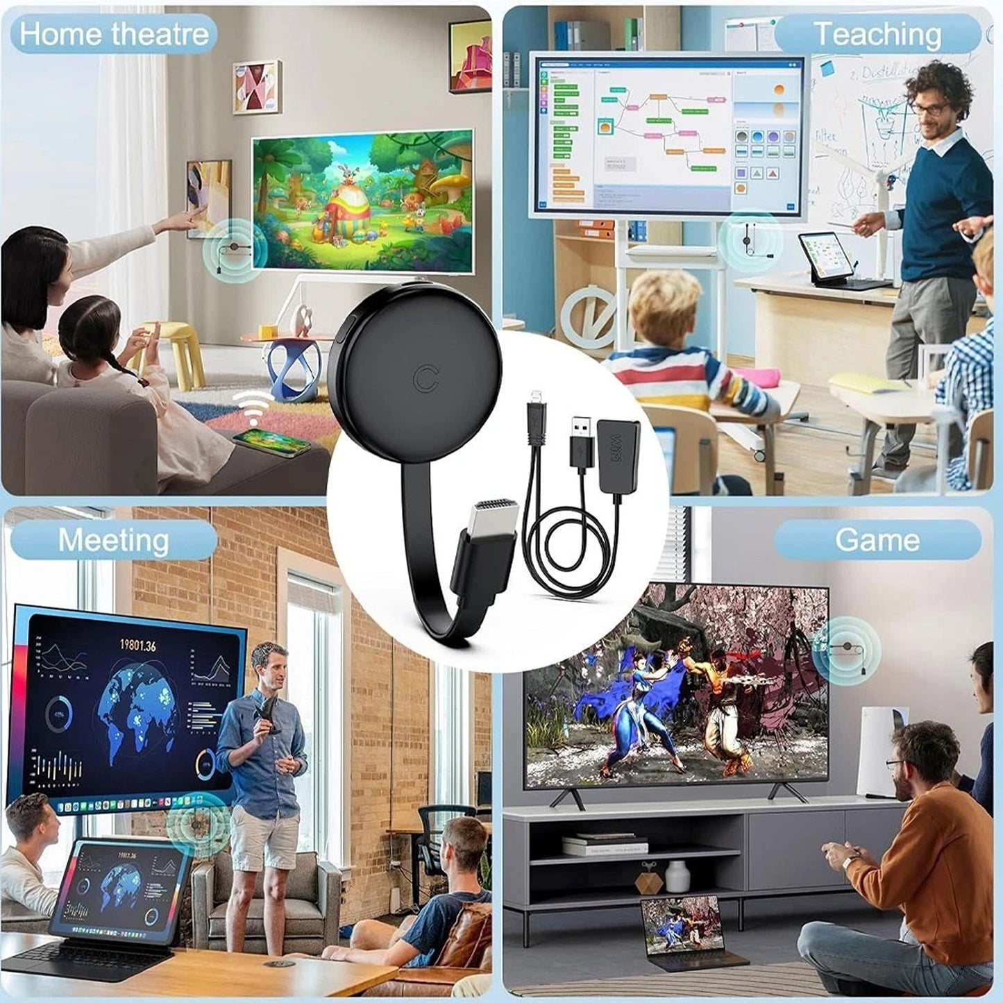 Chromecast Wireless HDMI Display Adapter Screen Phone Mirroring Extender