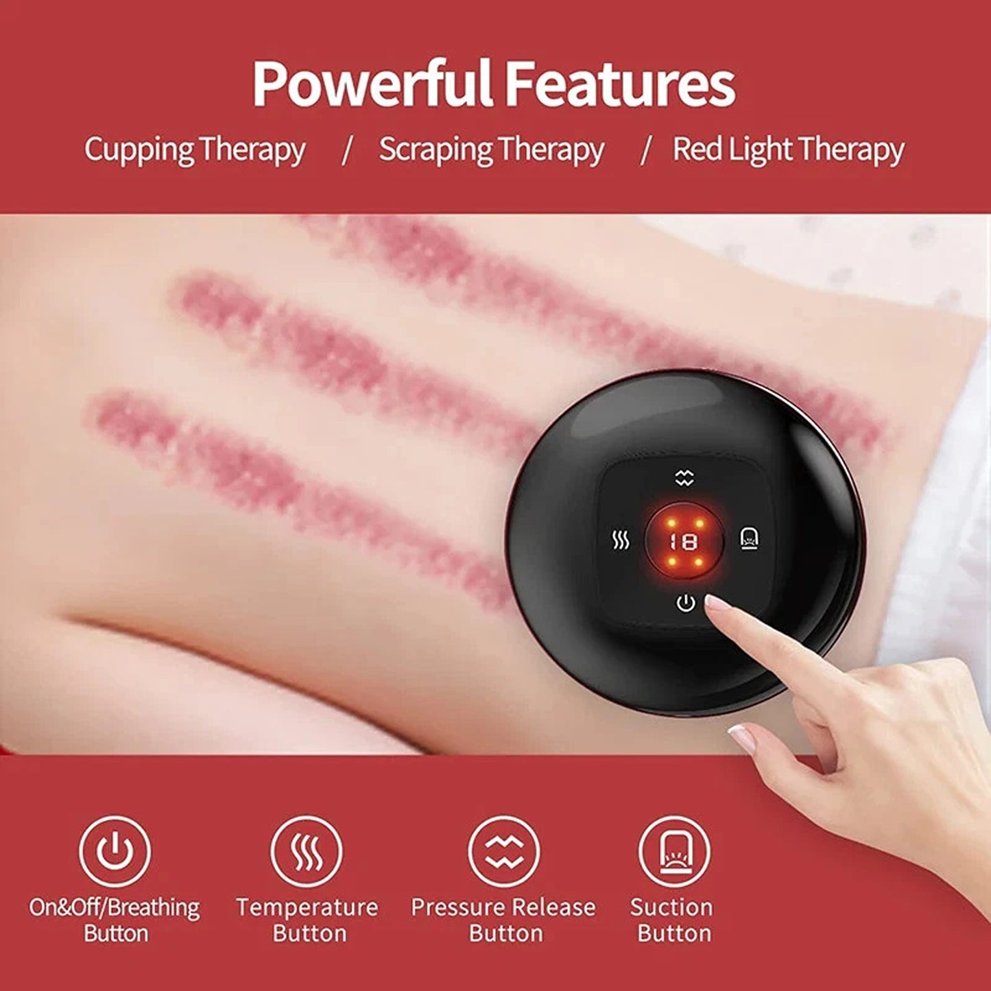Electric Cupping Therapy Machine with Heat and Suction