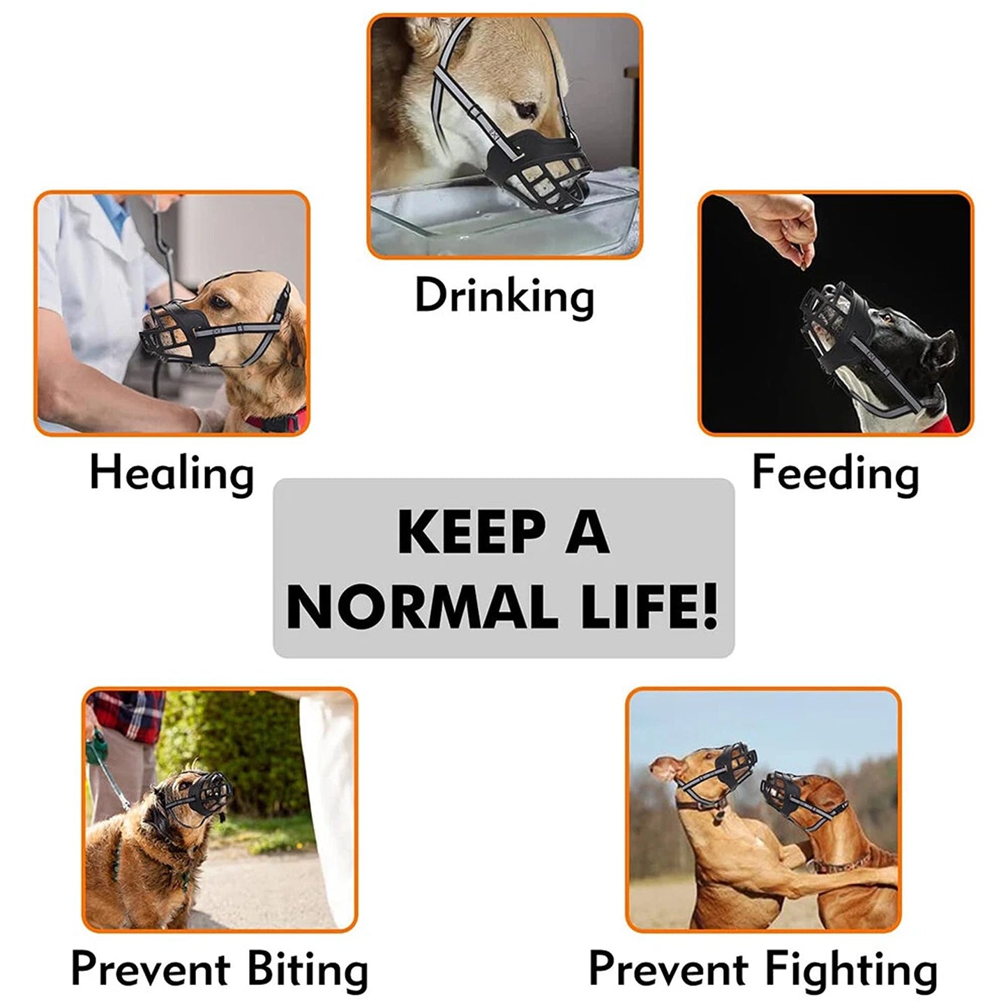 Adjustable Dog Muzzle Basket for Training and Anti Biting
