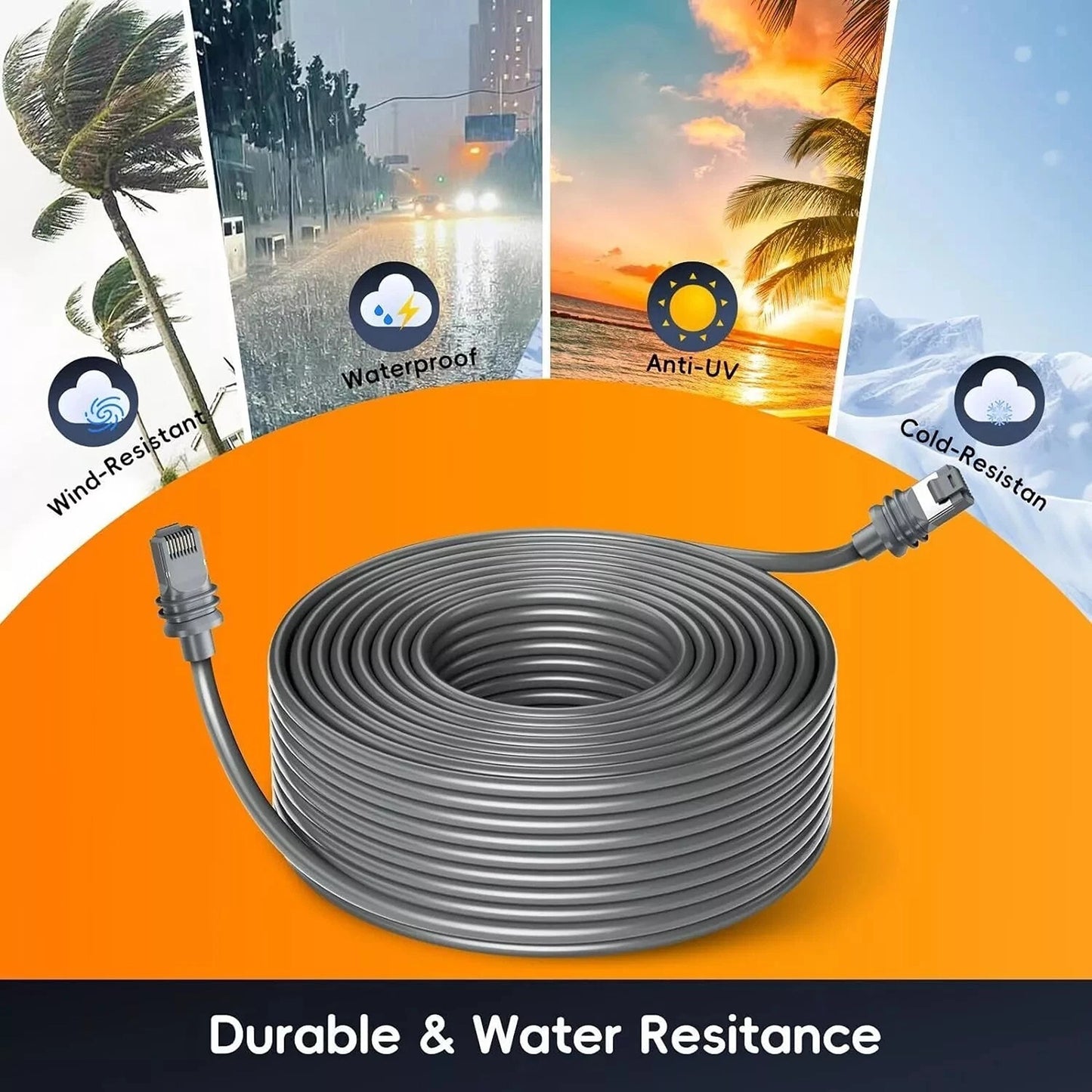 30ft Waterproof Standard Cable Compatible with Starlink Gen 3 V3
