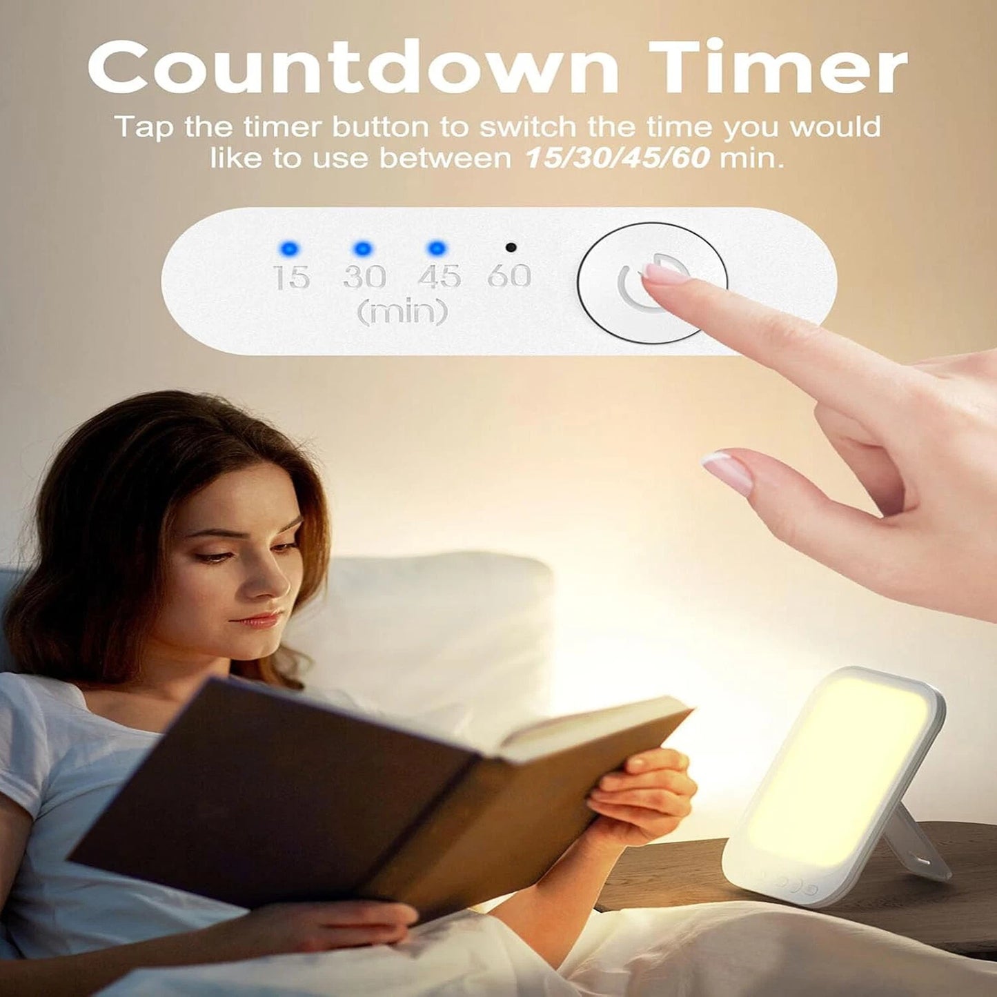 Slim Light Box for SAD Therapy 10000 Lux for Light Therapy Treatment