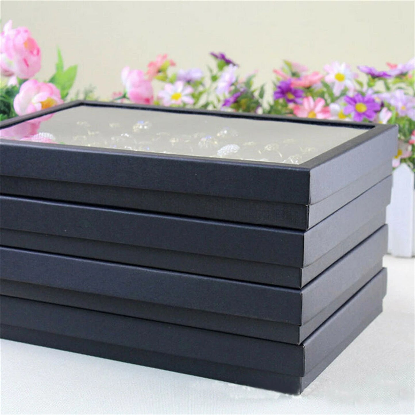 100 Slot Jewelry Tray Holder for Organizing Rings and Earrings