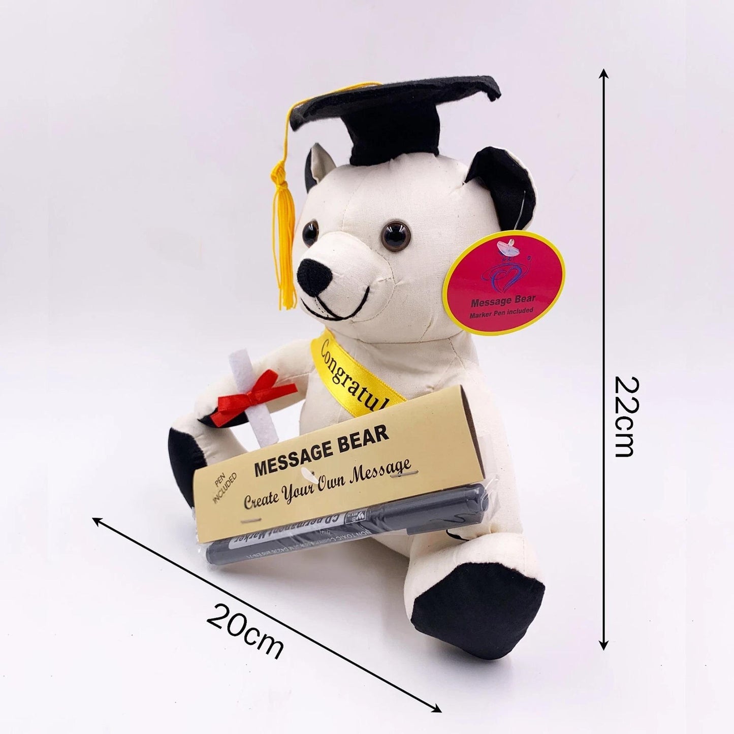 Graduation Bear 22cm with Pen for Signing and Message – Congratulations Gift