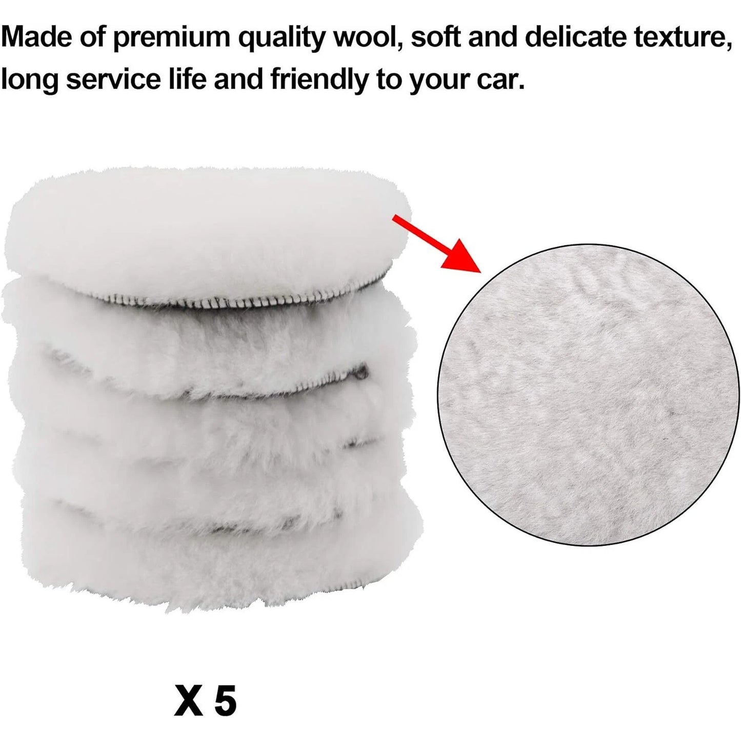 Car Waxing and Polishing Pad Kit with Drill Adapter