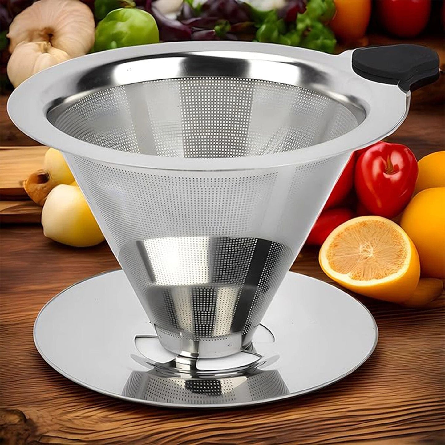 Stainless Steel Double Layer Coffee Filter 600 Mesh Paperless