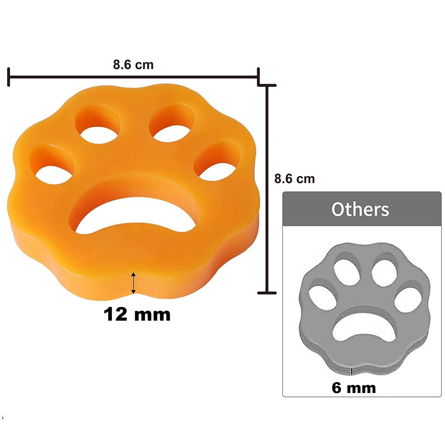 Pet Hair Remover for Laundry Reusable Silicone Lint Catcher 2 Pack