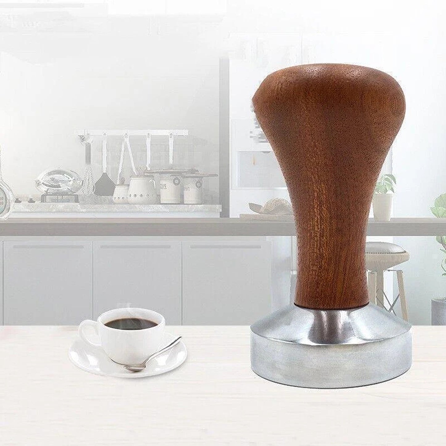 Barista Espresso Tamper 51mm Stainless Steel with Wood Handle