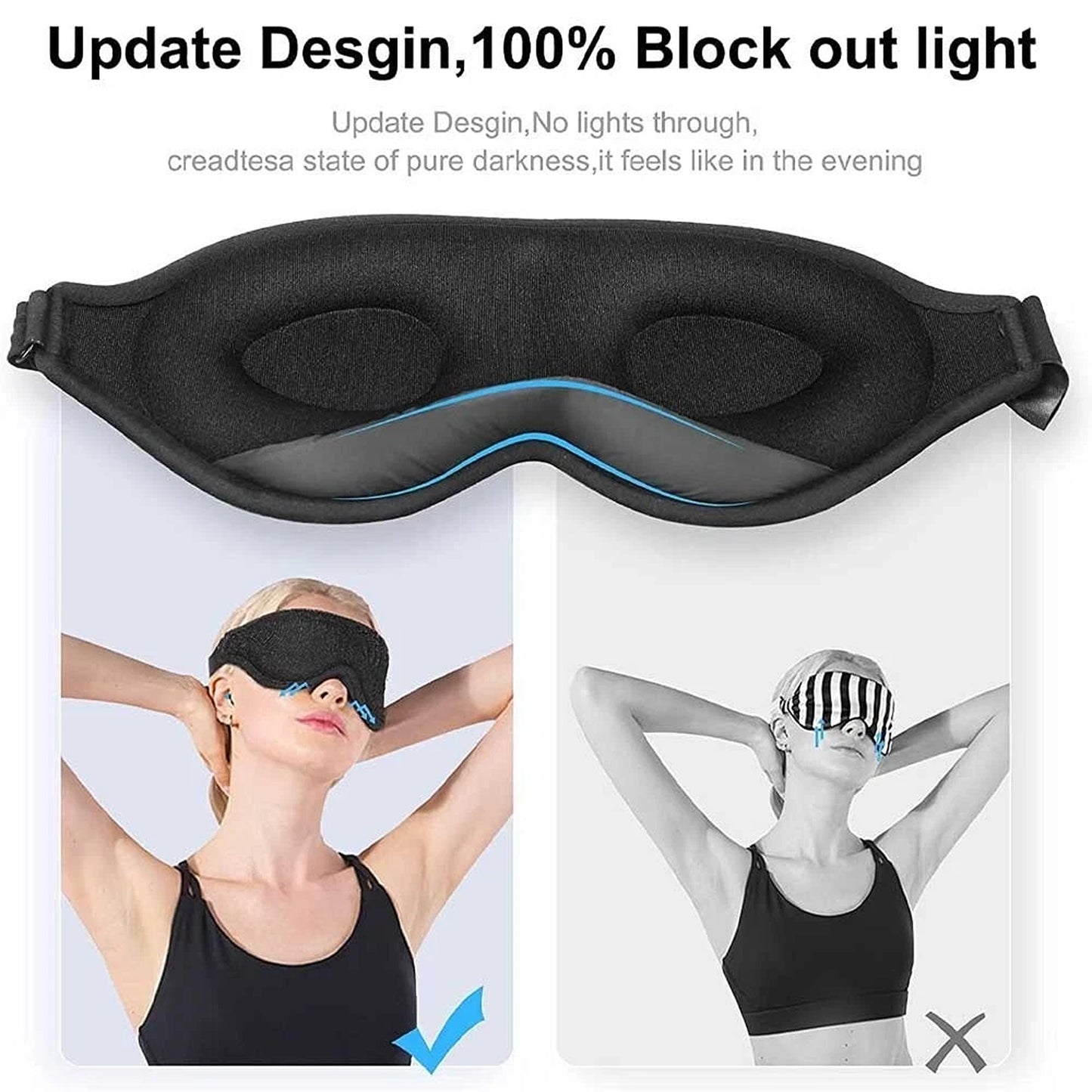 Soft Padded Eye Mask for Home and Travel