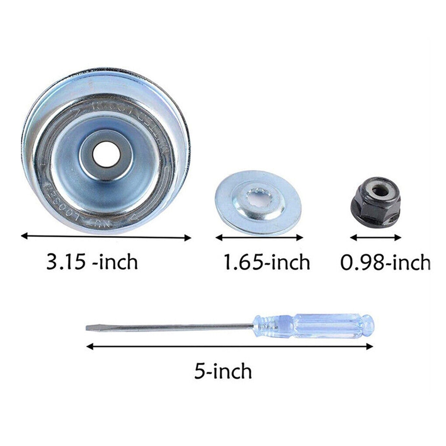 Mower Triangle Saw Blade Weed Eater Blade 3-Teeth Brush Cutter Trimmer Blade - 2pcs
