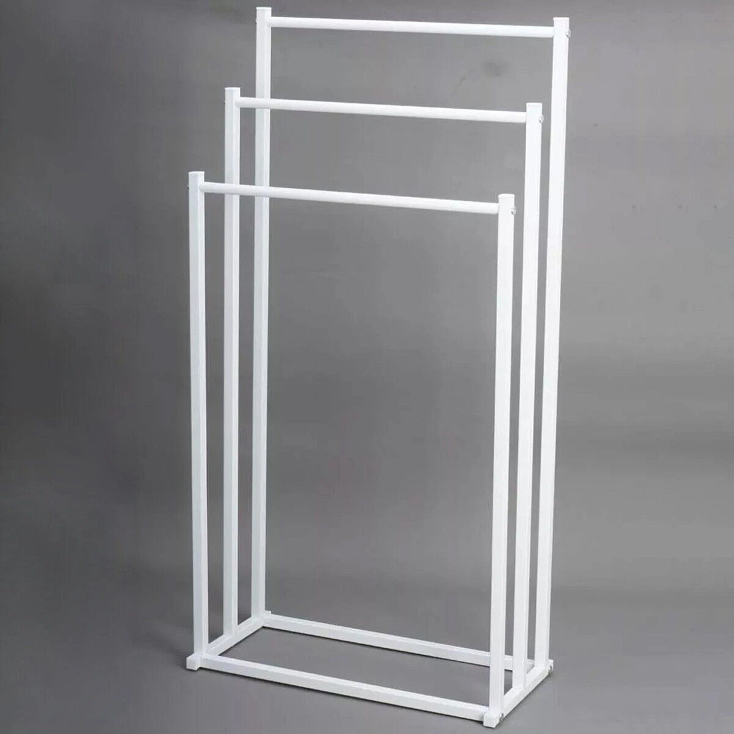 3 Tier Freestanding Metal Towel Rack with Drying Bars