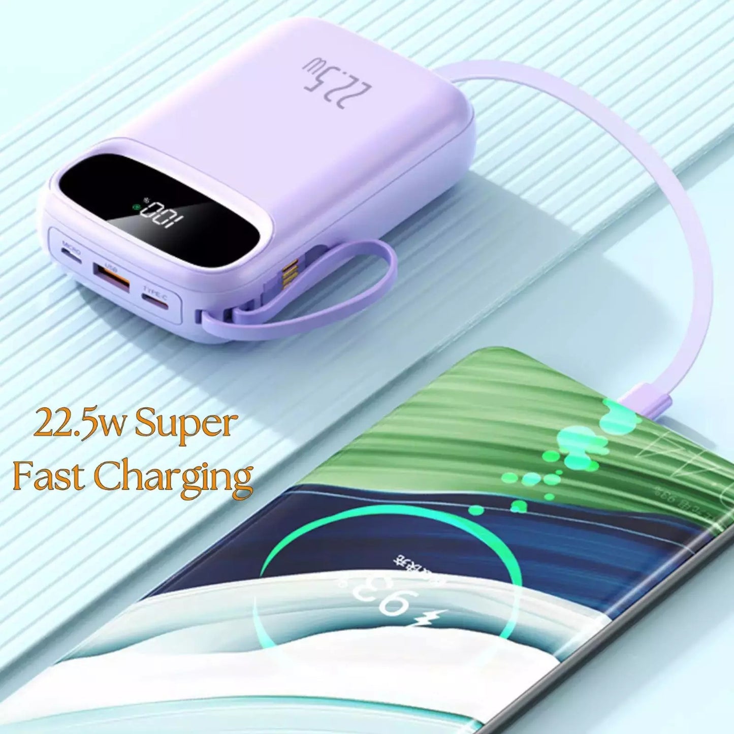 20000mAh Power Bank 22.5W Fast Charger Battery Pack for iPhone 16 15 Samsung