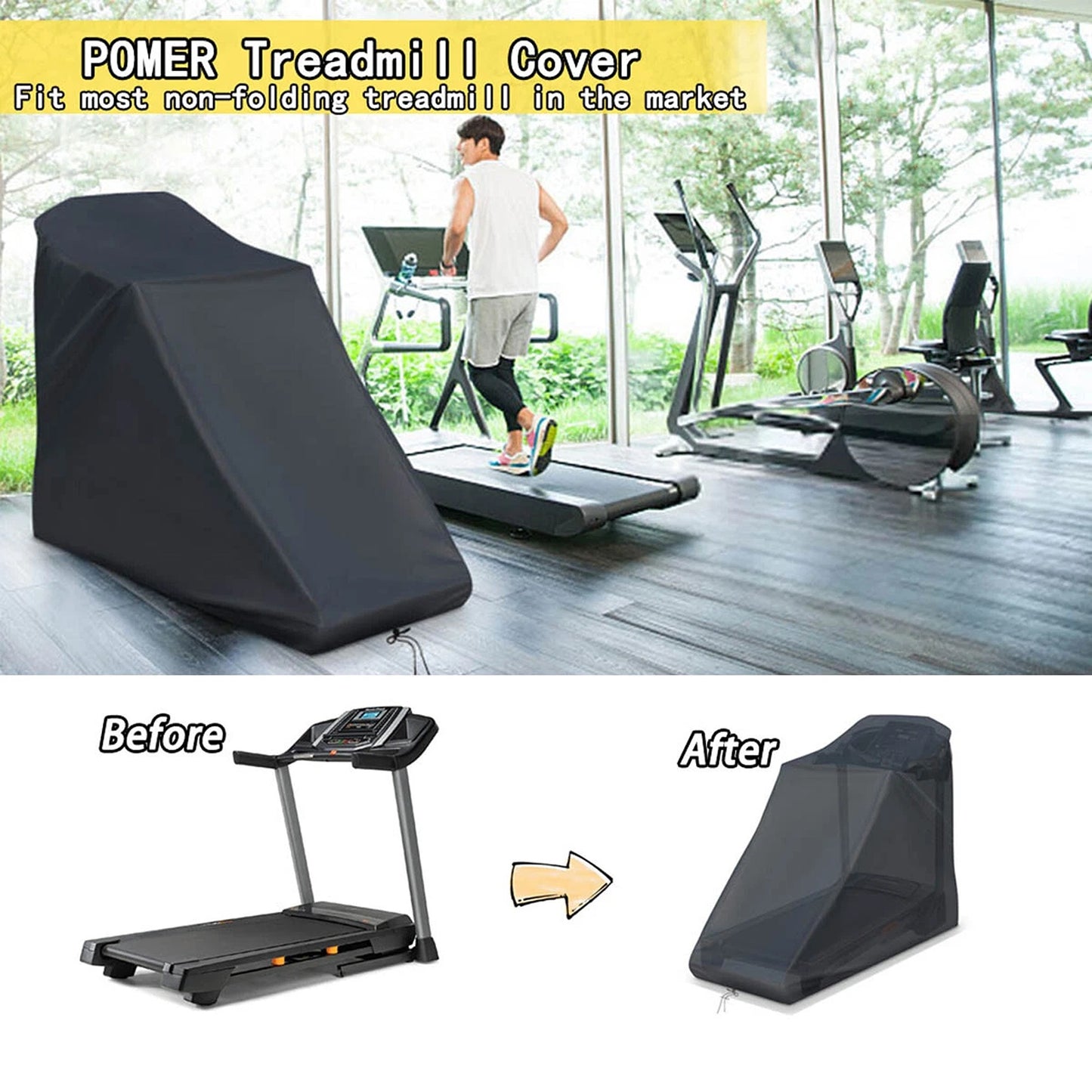 Waterproof Treadmill Cover for Non Folding Treadmills