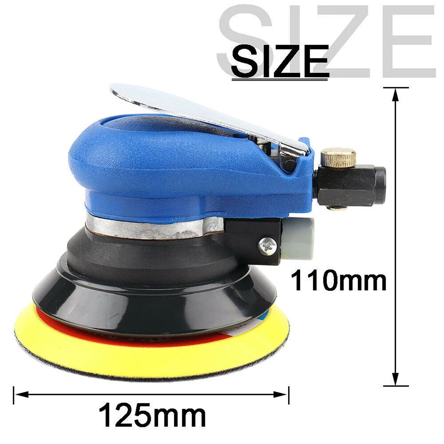 5 Inch 125mm Air Orbital Palm Sander Dual Action Pneumatic Tool