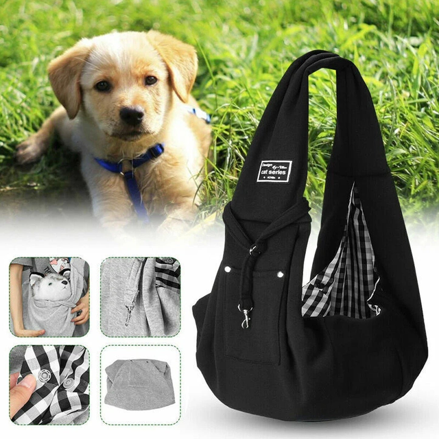 Pet Carrier Sling Bag for Dogs and Cats Travel Shoulder Backpack