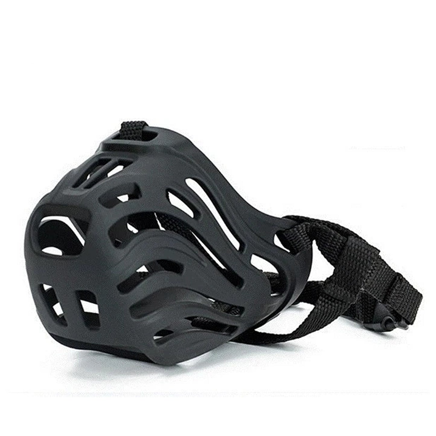 Black Pet Dog Mouth Cover with Secure Adjustable Straps