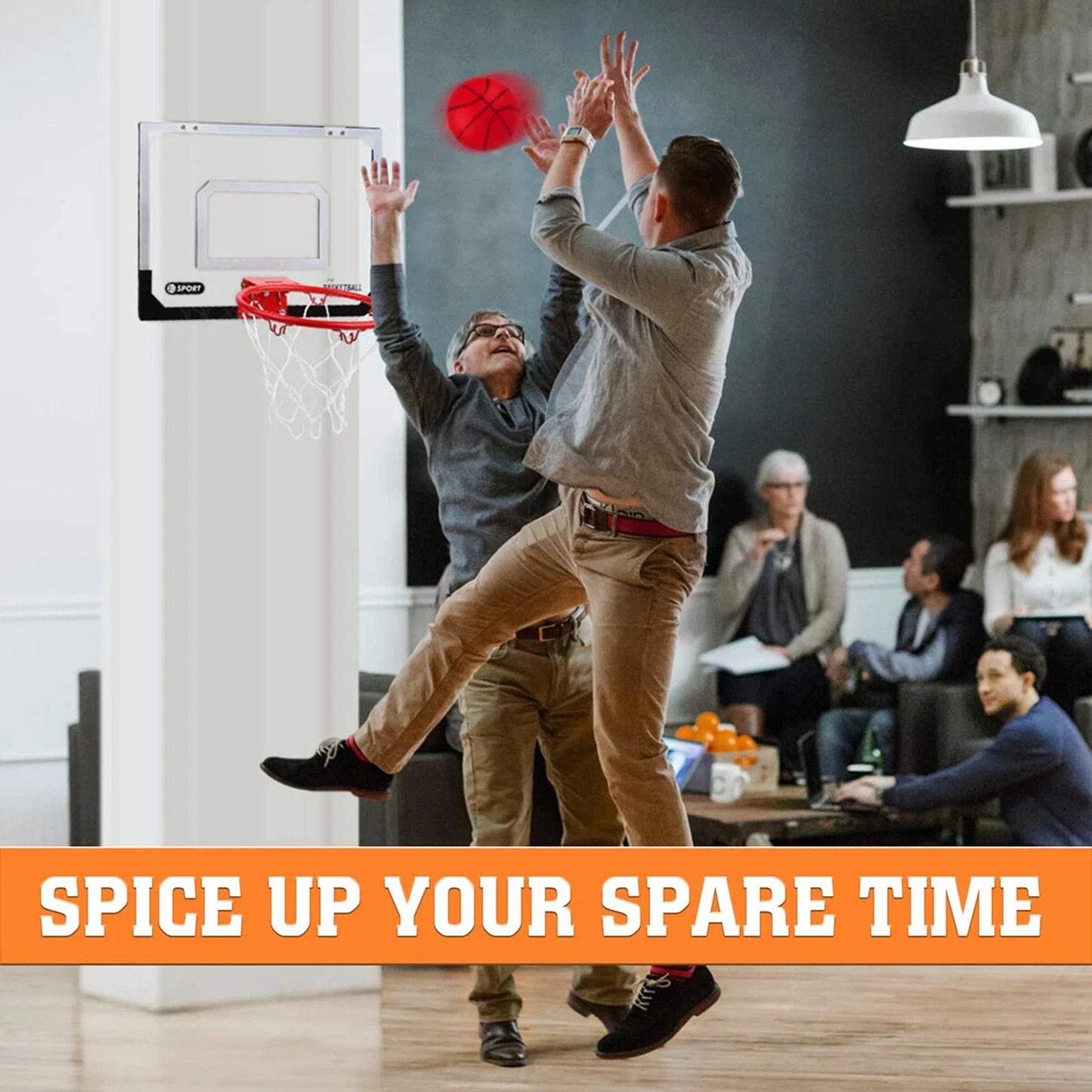 Over the Door Mini Basketball Hoop with Balls and Pump