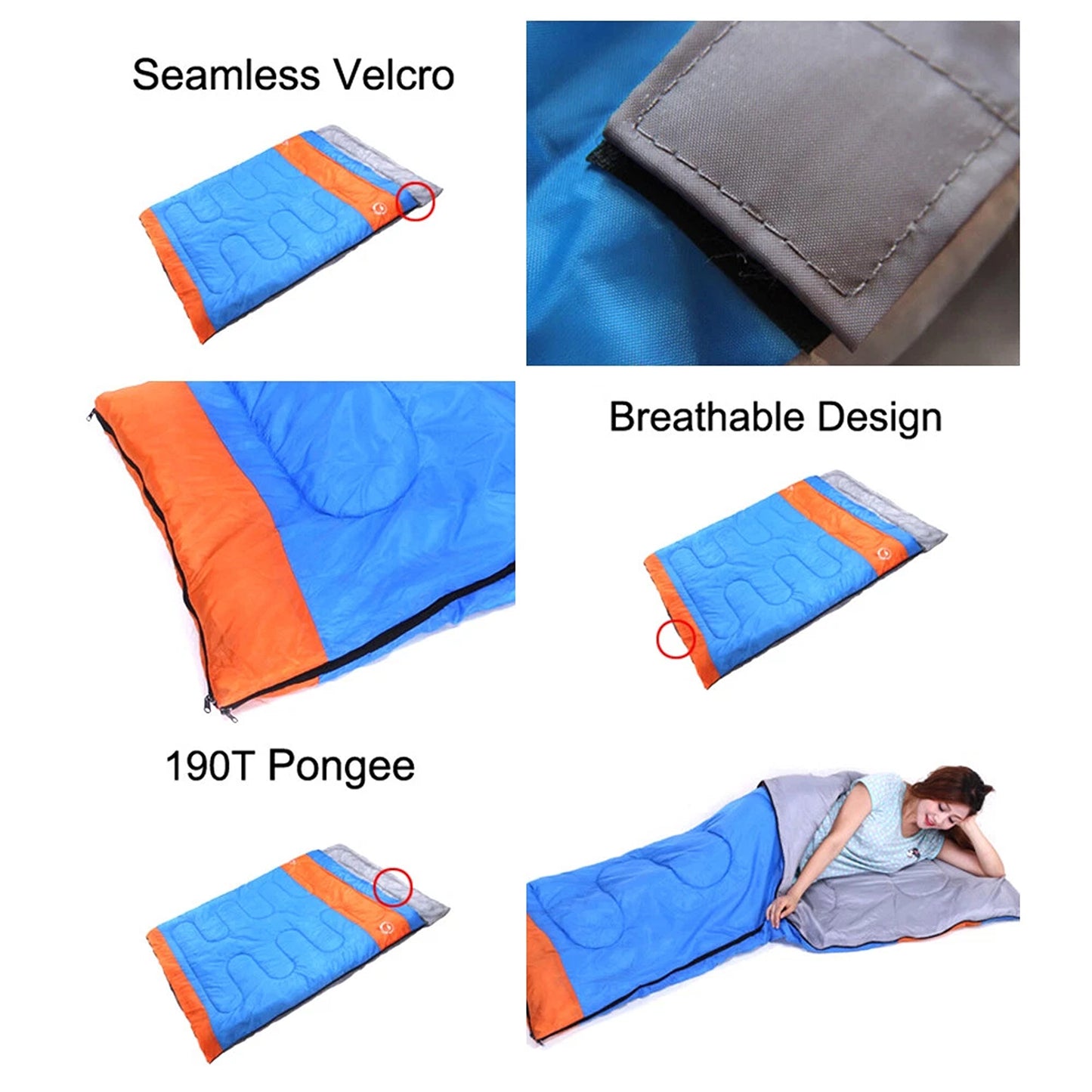 Large Double Sleeping Bag for Cold Weather Camping