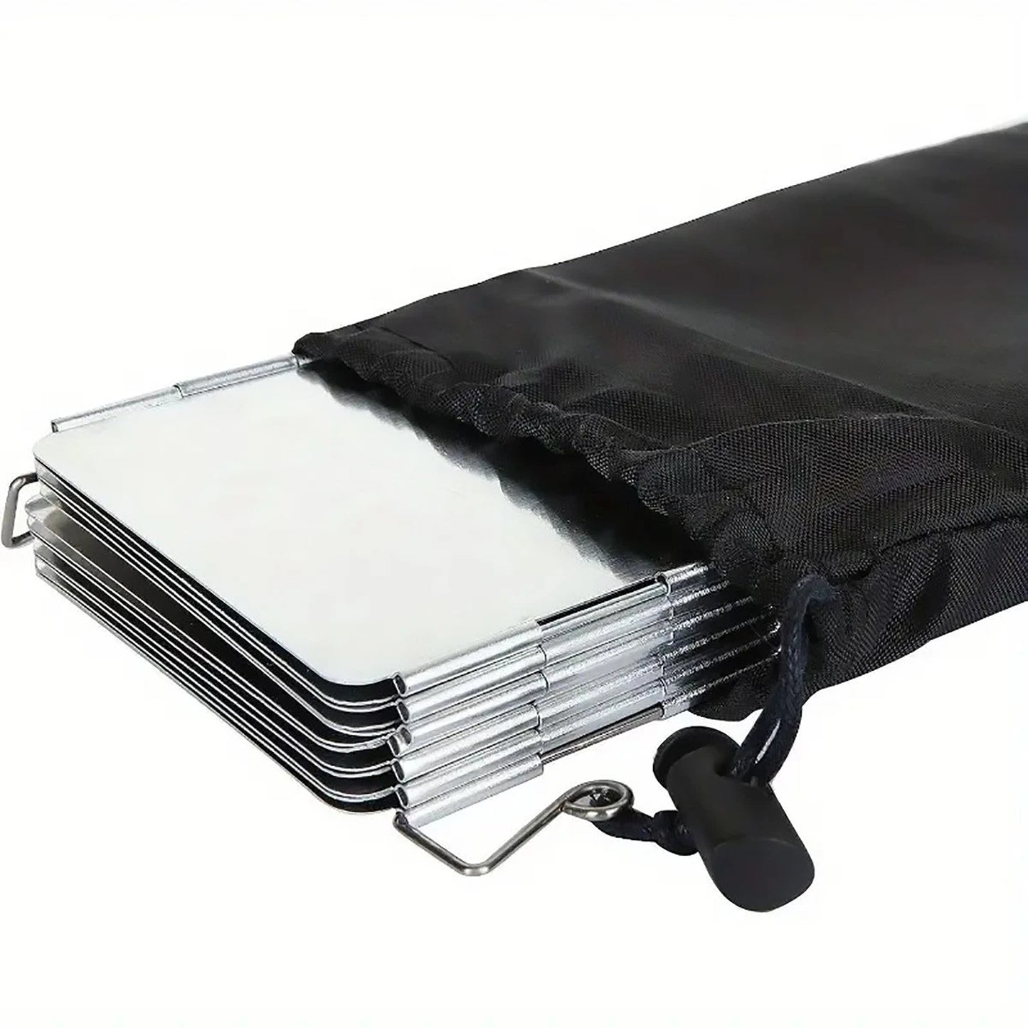 2x Camping Stove Wind Shield 10 Plates Foldable Aluminum Alloy
