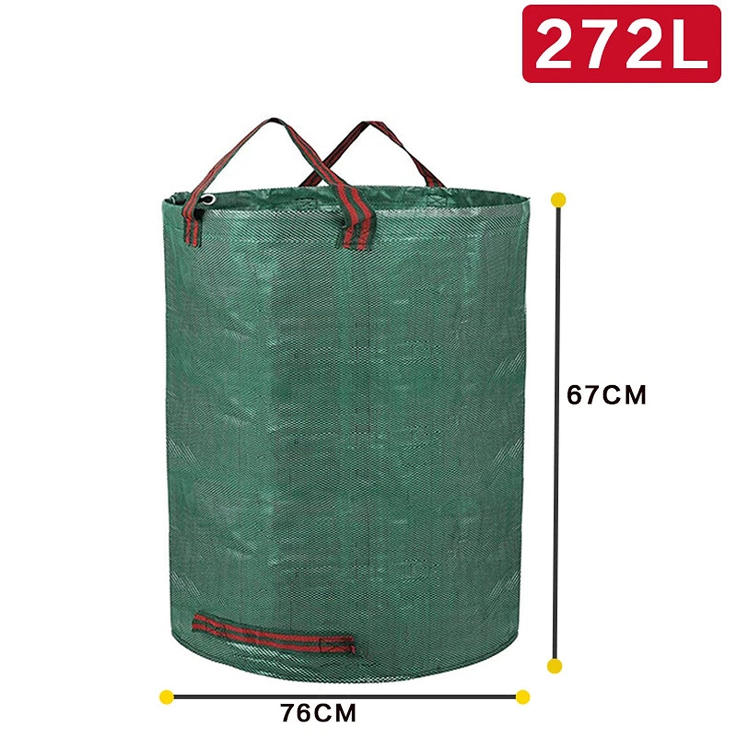 4 Piece 270L Garden Waste Bag Reusable Leaf Grass Rubbish Sack