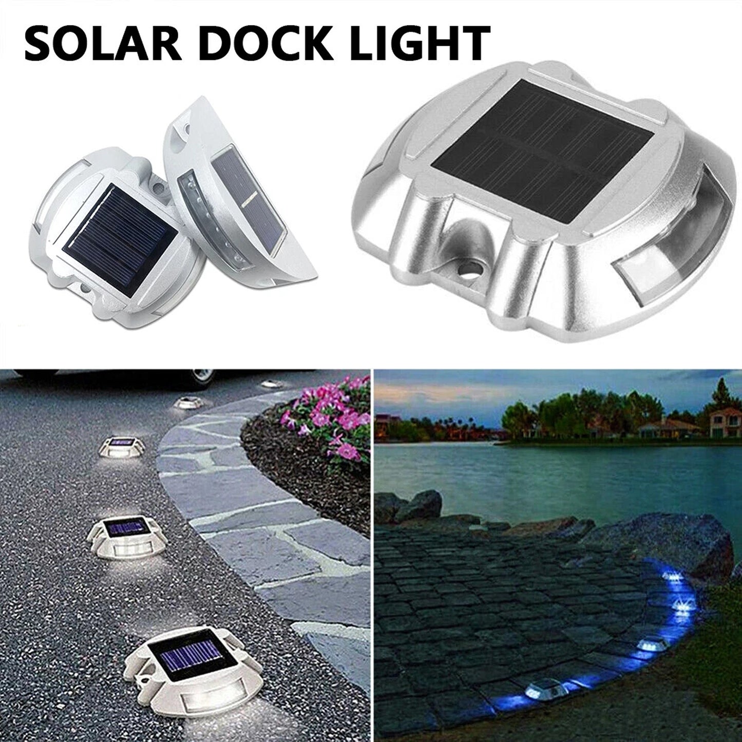 Solar Driveway Lights LED Deck Pathway Safety Light